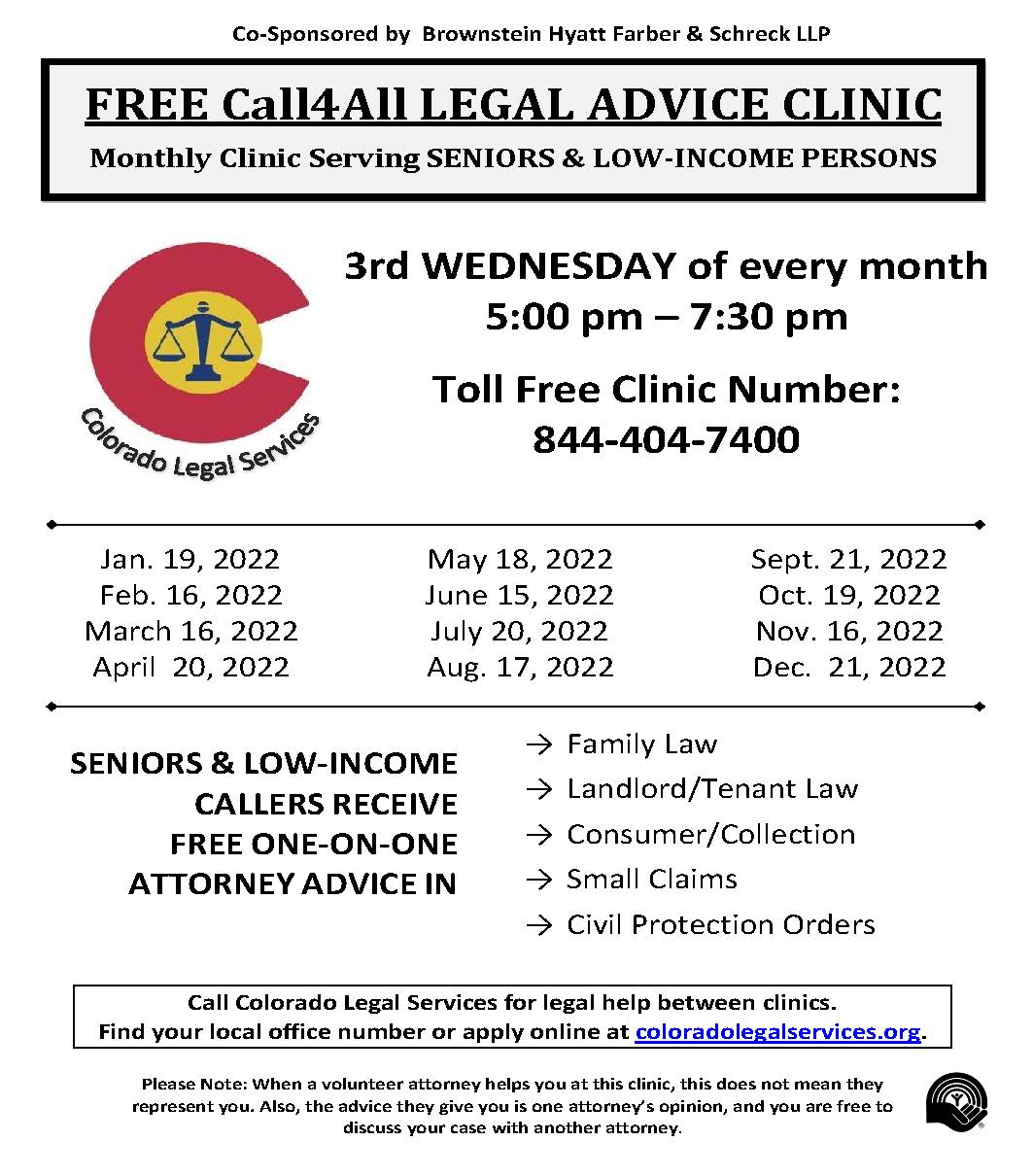 flyer for call in legal advice
